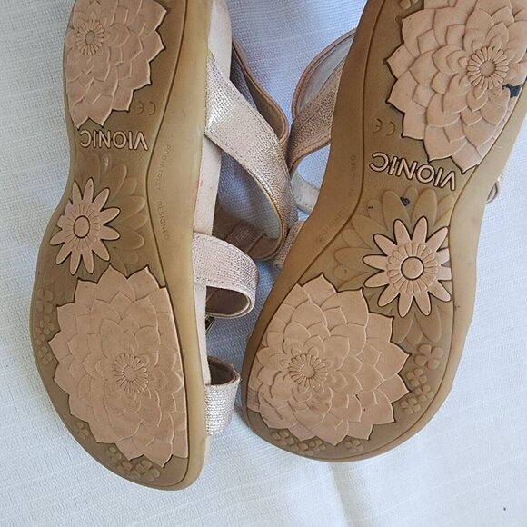 Vionic Amber Sandals 7 Beige Brown Pink - Picture 3 of 4